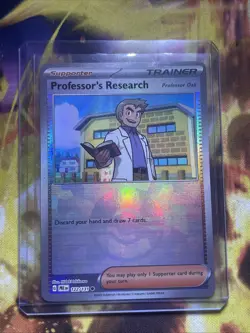 POKEMON PROFESSOR'S RESEARCH 122/131 REVERSE POKEBALL HOLO PRISMATIC EVOLUTION - Image 1