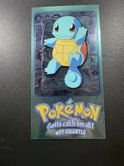 Pokemon Topps Series 1 #07 SQUIRTLE 1999 Chrome 2of5 Card TV Animation Edition - Image 1