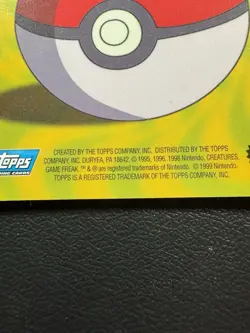 Pokemon Topps Series 1 #07 SQUIRTLE 1999 Chrome 2of5 Card TV Animation Edition - Image 3