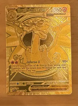 Charizard X Ex 130/094 Phantasmal Flames Mega Hyper Rare Gold Pokemon Card NM - Image 1