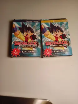 Starter Sets #1 & #2 Beyblade Trading Card Game Collision 2003 Sealed 5 Foil ea. - Image 1