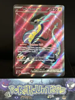 Pokemon Card Miraidon EX 227/198 Full Art Ultra Rare Scarlet and Violet Base L/P - Image 1