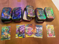 (Empty)prismatic evolution mini tin and promo cards set of 5 (empty). - Image 1