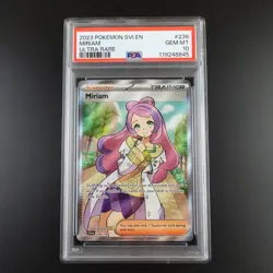 PSA 10 Miriam 238/198 Pokemon Scarlet Violet Trainer Holo Graded Card - Image 1