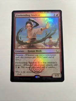 Firebending Student - Avatar: The Last Airbender Foil MTG Plus Bonus Card!!! - Image 1