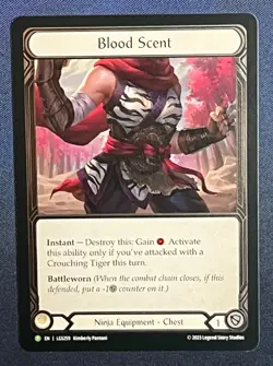 FAB LGS259 Blood Scent COLD FOIL Ninja Equipment Promo Flesh & Blood TCG - Image 1