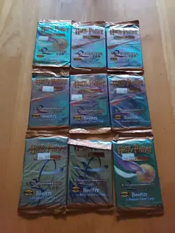 9 HARRY POTTER TRADING CARD GAME QUIDDITCH CUP BOOSTER PKS 2001 Sealed Pack Lot - Image 1
