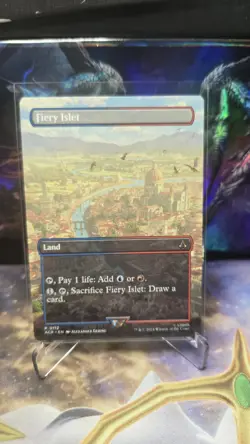 #0112 - Fiery Islet - Borderless - Non-foil - Assassin's Creed - MTG - RARE - Image 1