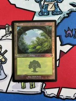 Forest x1 Mtg Foil Retro Frame Commander Masters - Image 1