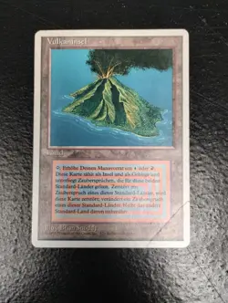 German Volcanic Island Revised Edition MTG Single Heavily Played - Image 1
