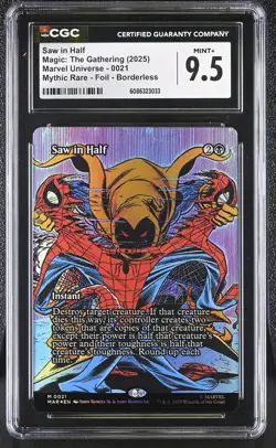 SAW IN HALF Marvel Eternal-Legal Foil Mythic CGC 9.5 MTG [Nostalgium] - Image 1