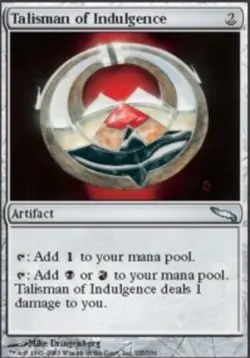 Heavily Played, English - 1 x MTG Talisman of Indulgence Mirrodin - Image 1