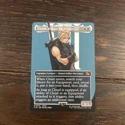 MTG Cloud, Midgard Mercenary Borderless Regular Magic The Gathering - Image 1