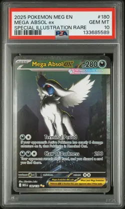 2025 POKEMON MEG EN-MEGA EVOLUTION #180 MEGA ABSOL EX PSA 10 - Image 1