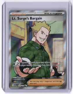 Lt. Surge's Bargain - 170/132 Ultra Rare Holo NM Pokemon ME01: Mega Evolution - Image 1