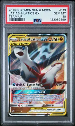 2019 Pokemon Latias & Latios GX Holo Team Up 113/181 PSA 10 GEM MT - Image 1