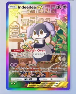 Indeedee Rainbow Rare 2?, Pokemon TCG Pocket, Mega-Rising, English - Image 1
