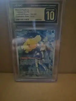 2025 Pokemon Destined Rivals Illustration Rare Misty's Psyduck 193/182 - Image 1