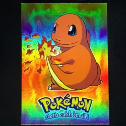Mewtwo Strikes Back topps Pokemon The First Movie Rainbow Holo E4 Charmander - Image 1