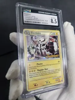 2010 Pokemon HGSS Triumphant Electivire Holo Staff Prerelease Promo #20 CGC 8.5 - Image 1