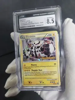 2010 Pokemon HGSS Triumphant Electivire Holo Staff Prerelease Promo #20 CGC 8.5 - Image 2