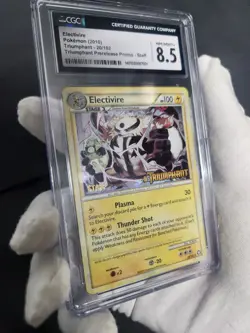 2010 Pokemon HGSS Triumphant Electivire Holo Staff Prerelease Promo #20 CGC 8.5 - Image 4