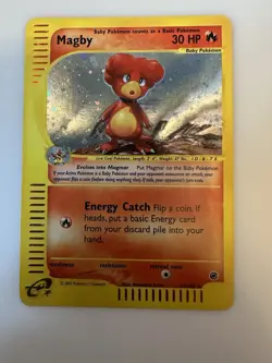Magby Holo Rare 17/165 Expedition Base Set WOTC Vintage Pokemon - Image 1