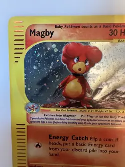 Magby Holo Rare 17/165 Expedition Base Set WOTC Vintage Pokemon - Image 2