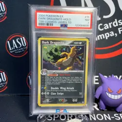 2004 POKEMON EX TEAM ROCKET RETURNS #15 DARK DRAGONITE-HOLO PSA 7 TCG - Image 1