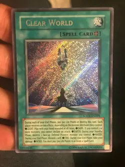 Yugioh Clear World SOVR-EN099 Secret Rare Unlimited NM - Image 1