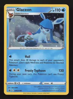 Pokemon Card Glaceon SWSH192 Black Star Promo NM - Image 1