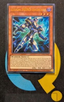 GFP2-EN057 Vision HERO Increase Ultra Rare 1st Edition YuGiOh Card TCG - Image 1