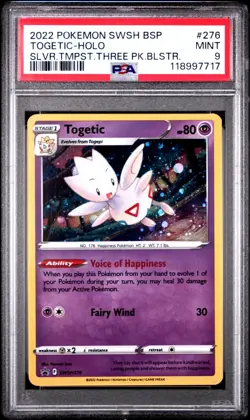 Togetic - PSA 9 - Silver Tempest SWSH276 Blister Promo Cosmos Holo Pokemon Card - Image 1