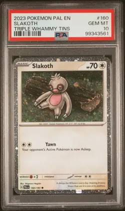 Slakoth - PSA 10 Cosmos Holo Triple Whammy Tin Promo Paldea Evolved Pokemon Card - Image 1