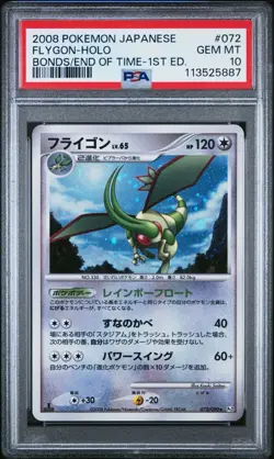 Flygon - PSA 10 - Bonds End of Time Pt2 072/090 Holo Rare 1st Ed Pokemon Card - Image 1