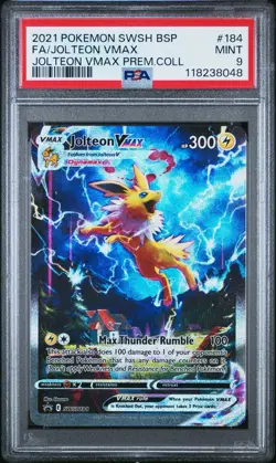 Jolteon VMAX - PSA 9 - Alt Art SWSH184 Premium Collection Promo Pokemon Card - Image 1