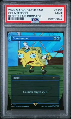 Counterspell - PSA 9 - Rainbow Foil Spongebob Secret Lair 1933 SLD MtG Card - Image 1