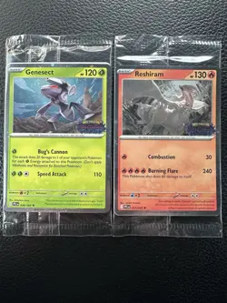 Pokemon TCG Phantasmal Flames Genesect & Reshiram Promo Cards - New & Sealed - Image 1