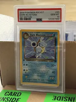 Pokemon Team Rocket Dark Blastoise 1st Edition Card PSA 10 Gem Mt - Image 1