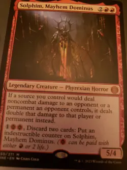 MTG PHYREXIA: ALL WILL BE ONE SOLPHIM, MAYHEM DOMINUS RARE - Image 1