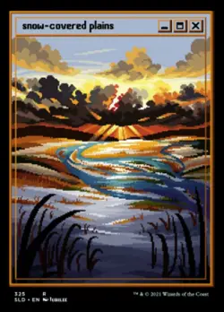 [1x] Snow-Covered Plains (325) - Foil Etched Near Mint, English Secret Lair MTG - Image 1