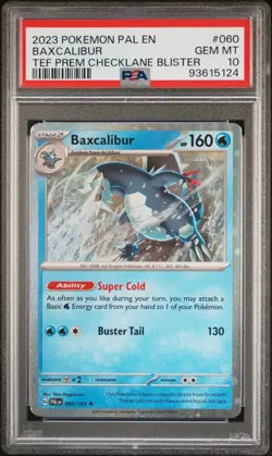 Baxcalibur Cosmos Holo PSA 10 Paldea Evolved Blister Promo Pokemon Card LOW POP - Image 1
