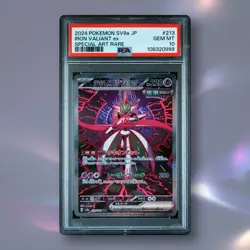 Iron Valiant ex - PSA 10 - SAR Terastal Festival SV8a 213/187 Pokemon Card - Image 1