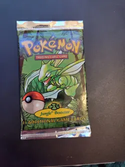 WoTC 1999 English Short Crimp Unlimited Pokemon Jungle Booster Pack (Scyther) 742818061384 - Image 3