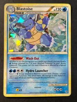 Blastoise 13/95 Cracked Ice Holo Rare HGSS Unleashed Pokemon Card - Image 1