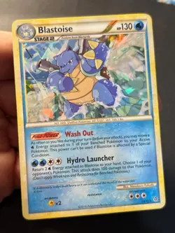 Blastoise 13/95 Cracked Ice Holo Rare HGSS Unleashed Pokemon Card - Image 4