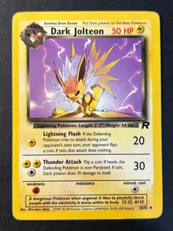 Dark Jolteon 38/82 - Uncommon Team Rocket - WOTC Pokemon Card LP - - Image 1