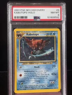 🔥PSA 8 Kabutops - 6/75 - 2001 Pokemon Neo Discovery Unlimited Holo WOTC NM-MT🔥 - Image 1