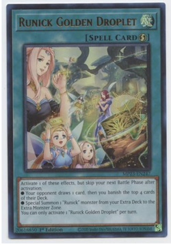 Yu-Gi-Oh! - Runick Golden Droplet - MP23-EN247 - Ultra Rare - 1st Ed - NM/M - Image 1