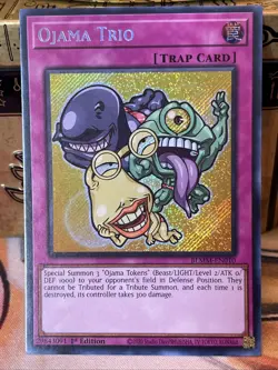Yu-Gi-Oh! Ojama Trio #BLMM-EN010 1st Edition Secret Rare (NM) - Image 1